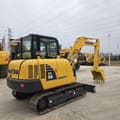 2023 Komatsu PC56 mini excavator, rear three-quarter view
