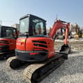 2024 Kubota KX163 mini excavator, rear three-quarter view
