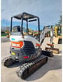 2018 Bobcat E27 crawler excavator, rear three-quarter view
