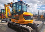 2022 JCB 90Z-2 crawler excavator, rear three-quarter view