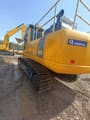 2016 Komatsu PC400 crawler excavator, rear three-quarter view