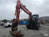 2020 Hitachi ZX145W wheel excavator, front three-quarter view