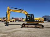 2011 JCB JS210LC crawler excavator, side profile view