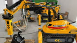 2018 Brokk 110 crawler excavator, side view