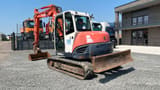 2011 Kubota KX080-3 mini excavator, front three-quarter view