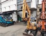 2023 Yanmar VIO 17 mini excavator, front three-quarter view