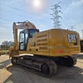 2021 Caterpillar 336GC excavator, rear three-quarter view
