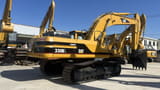 2020 Caterpillar 330BL crawler excavator, rear three-quarter view