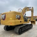 2023 Caterpillar 320GC crawler excavator, rear three-quarter view