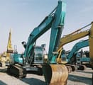 2018 Kobelco SK200D crawler excavator, front three-quarter view