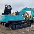 2019 Kobelco SK350LC crawler excavator, rear three-quarter view