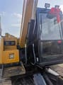 2022 Sany SY75C mini excavator, close-up of cab and boom