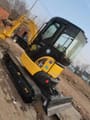 2022 Komatsu PC35MR mini excavator, rear three-quarter view