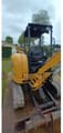 2020 Caterpillar 303.5E CR crawler excavator, rear three-quarter view