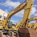 2024 Komatsu PC360-7 crawler excavator, side view of boom and cab