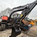2021 Doosan DX75 wheel excavator, side profile view