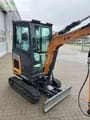 2024 CASE CX 25 EV mini excavator, side view