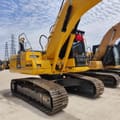 2023 Komatsu PC200 crawler excavator, rear three-quarter view