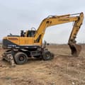 2020 Hyundai R210W-9T wheel excavator, side profile view