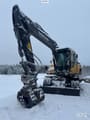 2014 Volvo EW160D wheel excavator, front three-quarter view