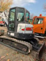 2016 Bobcat E50 crawler excavator, rear three-quarter view
