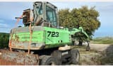 2008 Sennebogen 723 material handler, rear three-quarter view