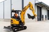 2025 SDLG ER626H Crawler Excavator with its bucket positioned close to the tracks, showing the operator station.