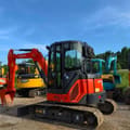 2023 Hitachi ZX30 mini excavator, front three-quarter view