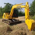 Komatsu PC70 crawler excavator, rear three-quarter view