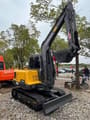 2024 Volvo EC60D mini excavator, front three-quarter view