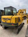 2020 Komatsu PC56 mini excavator, rear three-quarter view