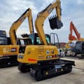 2024 Sany SY75C Pro mini excavator, rear three-quarter view