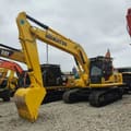 Komatsu PC210 LC crawler excavator, front three-quarter view