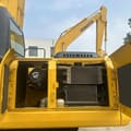 2020 Komatsu PC200 crawler excavator engine compartment view
