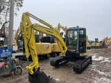 2023 Yanmar VIO55 mini excavator, front three-quarter view