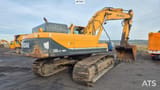 2015 Hyundai R330LC-9A crawler excavator, rear three-quarter view