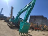 2018 Kobelco SK350LC-8 crawler excavator, front three-quarter view