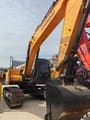 Hyundai R220LC-9S crawler excavator, front three-quarter view