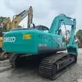 2019 Kobelco SK210 crawler excavator, rear three-quarter view