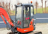 2015 Kubota U35-3α3 mini excavator, side view of cab