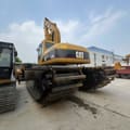 Excavator amfibiu 2022 Caterpillar 320CL, vedere din spate trei sferturi