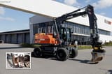 2016 Atlas 160W wheel excavator side view