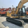 2022 Caterpillar 312D2 crawler excavator, rear three-quarter view