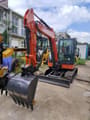 2016 Hitachi ZX55USR-5A mini excavator, front three-quarter view
