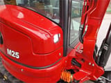 2025 Mole M25 mini excavator, close-up of cab and boom
