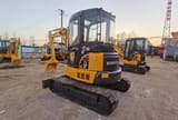2021 Komatsu PC50MR mini excavator, rear three-quarter view