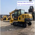 2021 Komatsu PC60-8 mini excavator, rear three-quarter view