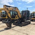 2023 Sany SY60C mini excavator, front three-quarter view