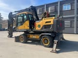 2017 Volvo EW210D wheel excavator, rear three-quarter view