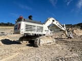 2019 Liebherr R9100 crawler excavator, rear three-quarter view